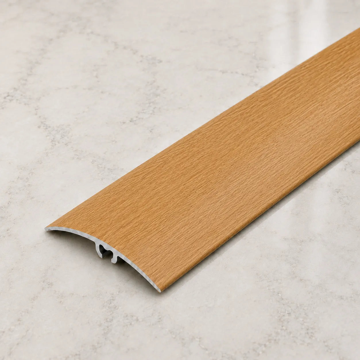 50mm Wood Effect Aluminium Door Threshold Strip in Cherry